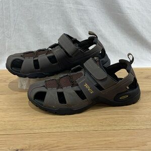 Teva Forebay Gray Brown Fisherman Hiking Sandals Men’s Size 11